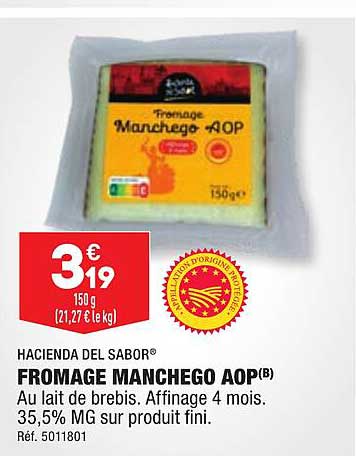 fromage manchego aop hacienda del sabor