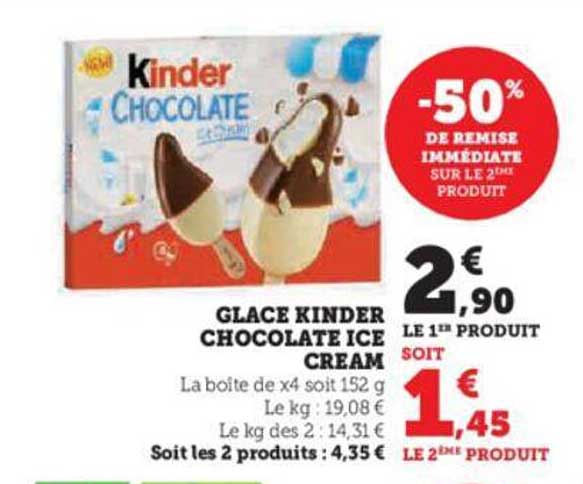 glace kinder chocolaté ice cream