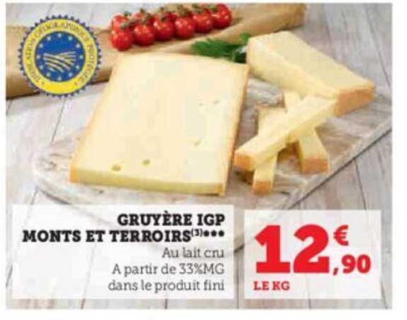gruyère igp monts et terroirs