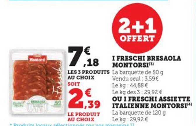 I Freschi Bresaola Montorsi Ou I Freschi Assiette Italienne Montorsi