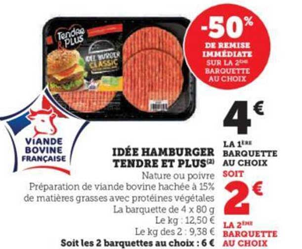idée hamburger tendre et plus
