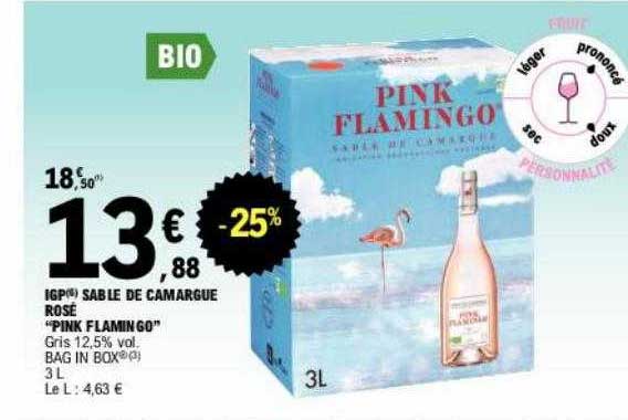 Igp Sable De Camargue Rosé "pink Flamongo"