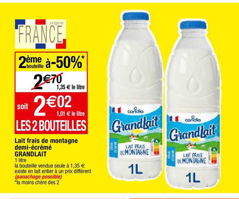 lait frais de montagne demi-écrémé grandlait