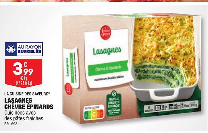 Lasagnes Chèvre épinards La Cuisine Des Saveurs