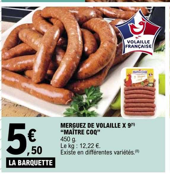merguez de volaille x9 "maître coq"