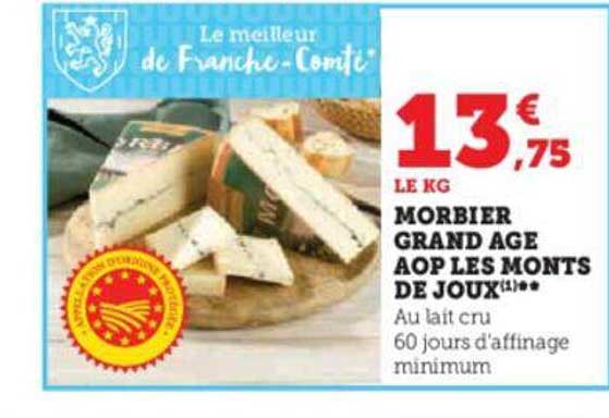 morbier grand âge aop les monts de joux