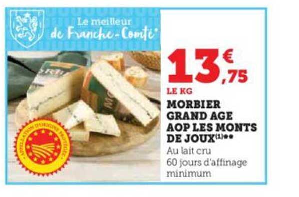 morbier grand âge aop les monts de joux