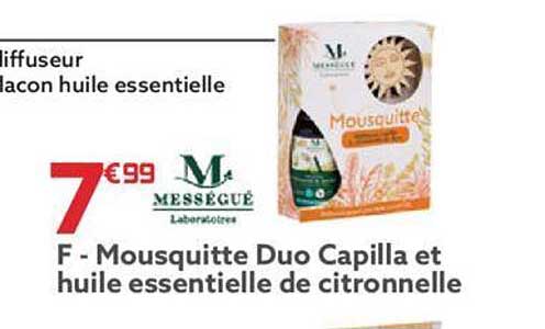 Mousquitte Duo Capilla Et Huile Essentielle De Citronnelle