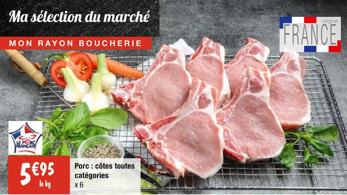 porc : côtes toutes catégories
