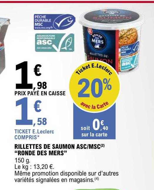 rillettes de saumon asc/msc "ronde des mers"