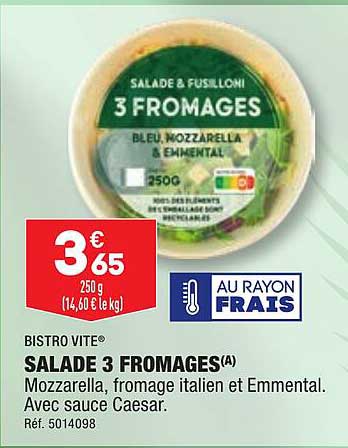 salade 3 fromages bistro vite