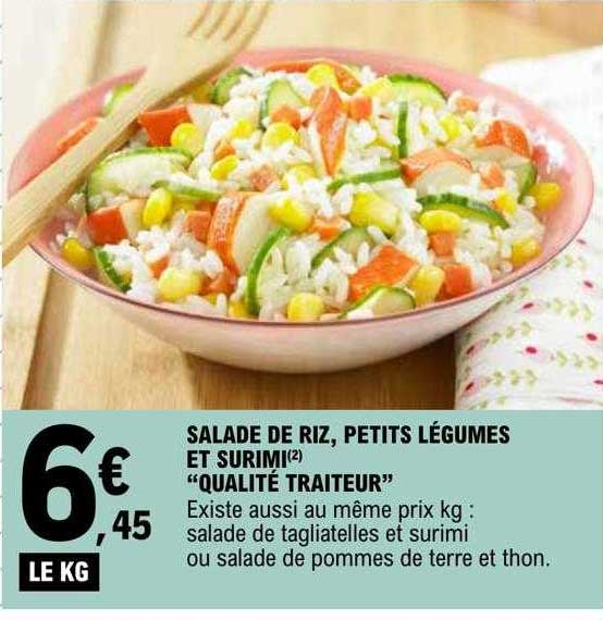 Salade De Riz, Petits Légumes Et Surimi "qualité Traiteur"