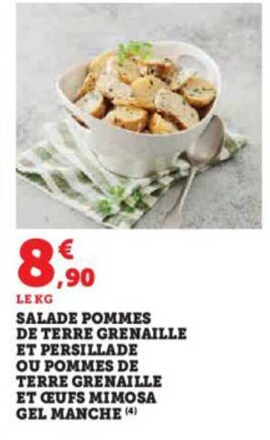 Salade Pommes De Terre Grenaille Et Persillade Ou Pommes De Terre Grenaille Et œufs Mimosa Gel Manche