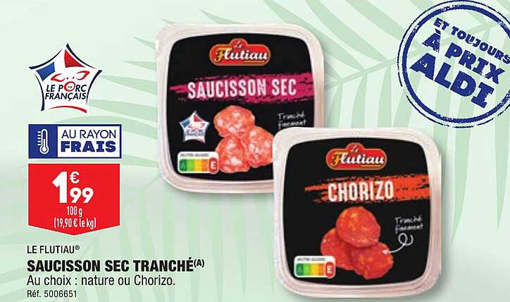 Saucisson Sec Tranché Le Flultiau