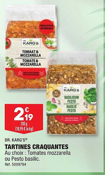 Tartines Craquantes Dr Karg's