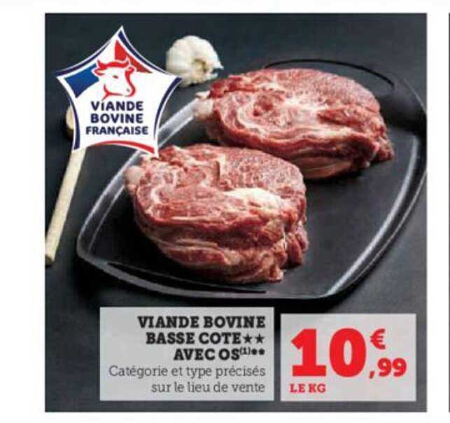 Viande Bovine Basse Côte**avec Os