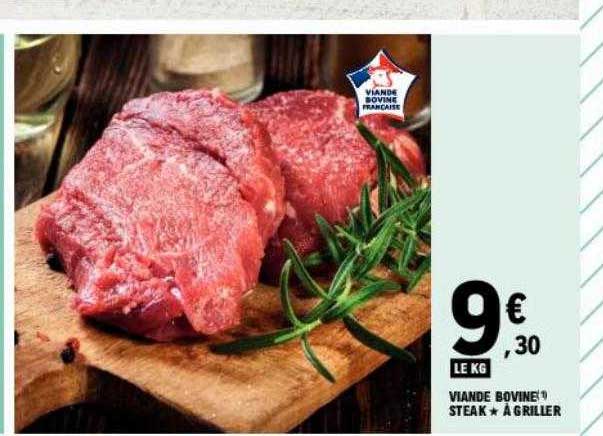 viande bovine steak*à griller