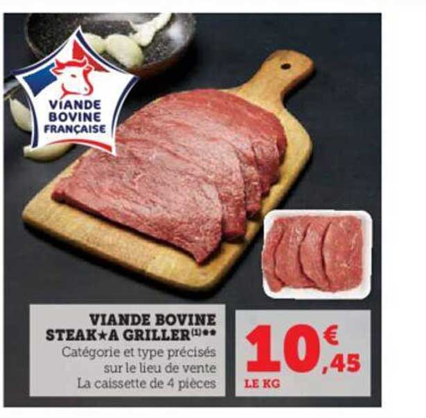 viande bovine steak*à griller