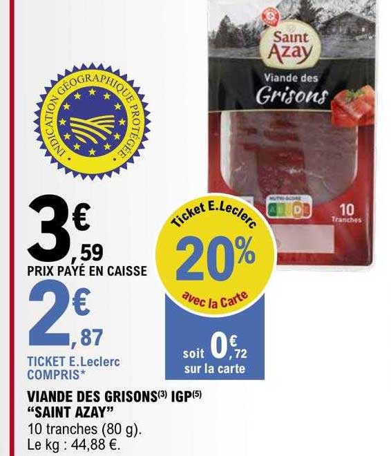 viande des grisons igp "saint azay"
