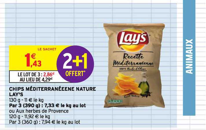 chips méditeranéene nature lay s