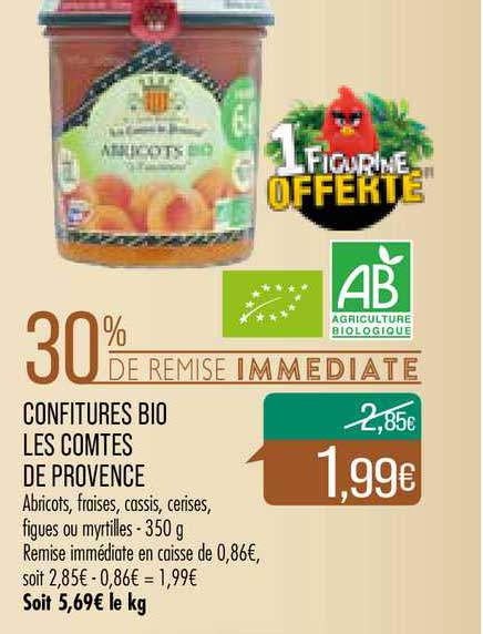 confitures bio les comtes de provence 30% de remise immédiate