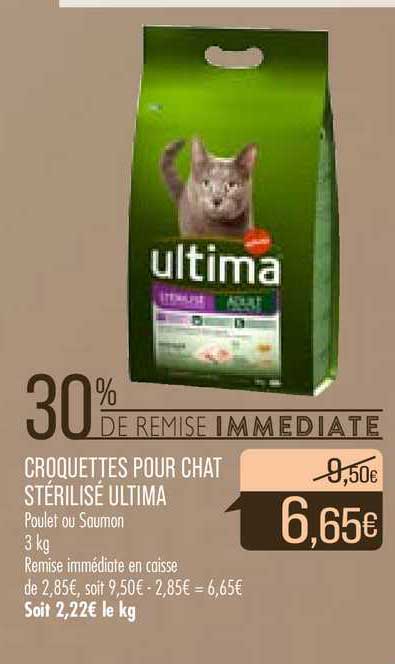 Croquettes Pour Chat Stérilisé Ultima 30% De Remise Immédiate