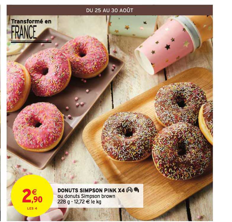 donuts simpson pink x4