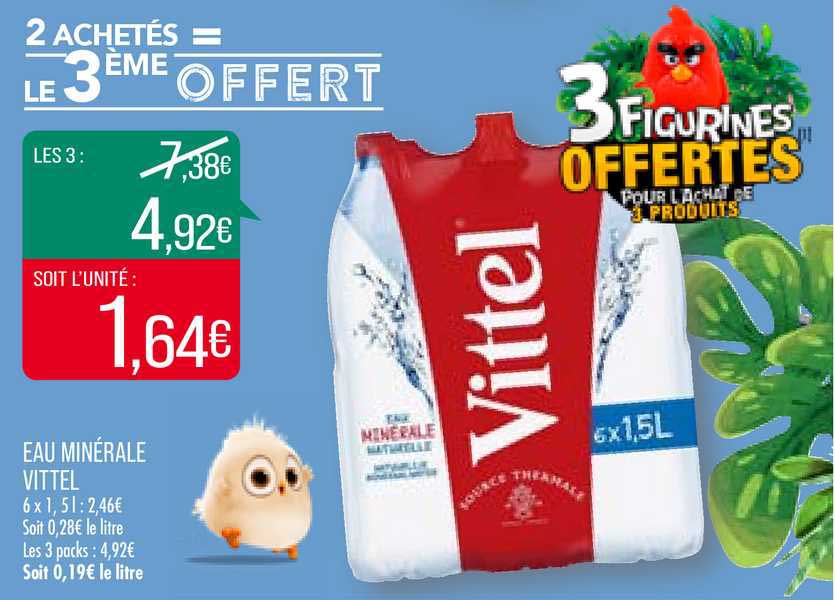Eau Minérale Vittel 2 Achetés = Le 3e Offert