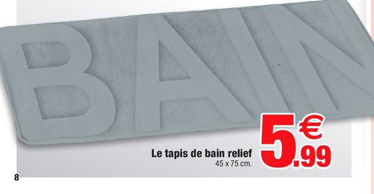 la tapis de bain relief