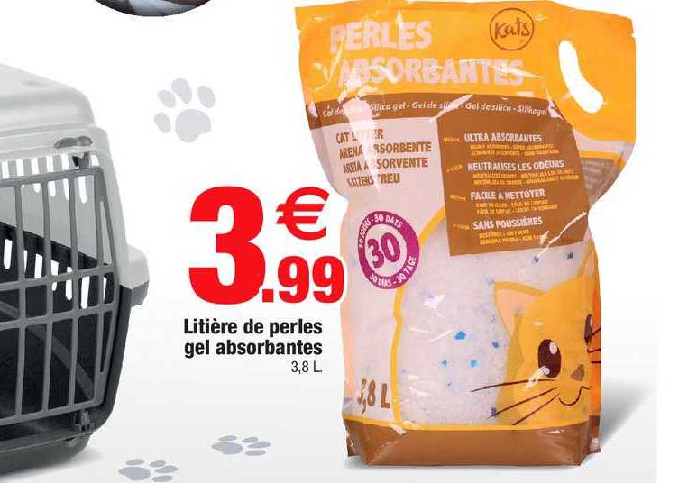litière de perles gel absorbantes