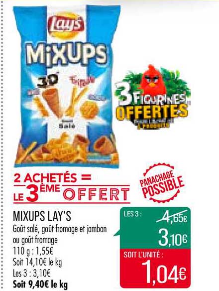 Mixups Lay S 2 Achetés = Le 3e Offert