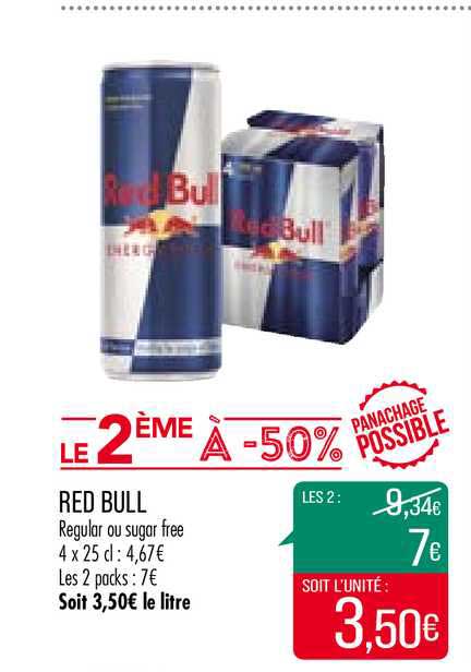 red bull  le 2e à -50%