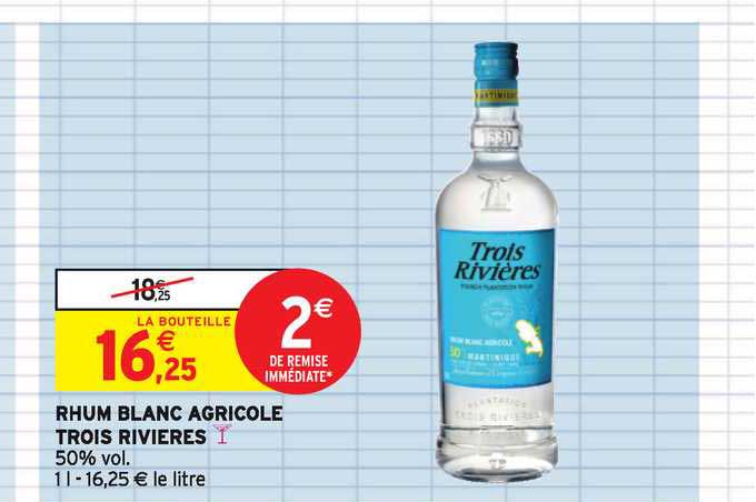 Rhum Blanc Agricol Trois Rivieres