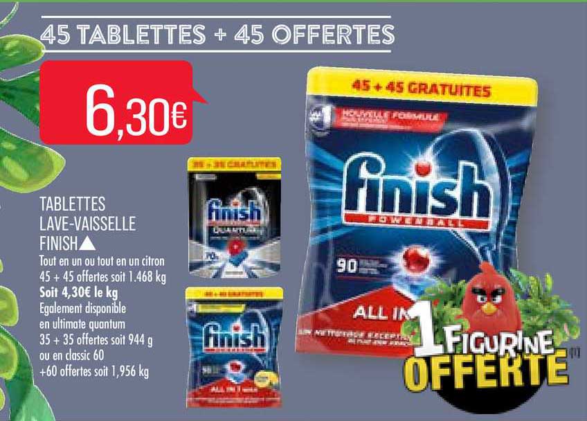 tablettes lave vaisselle finish