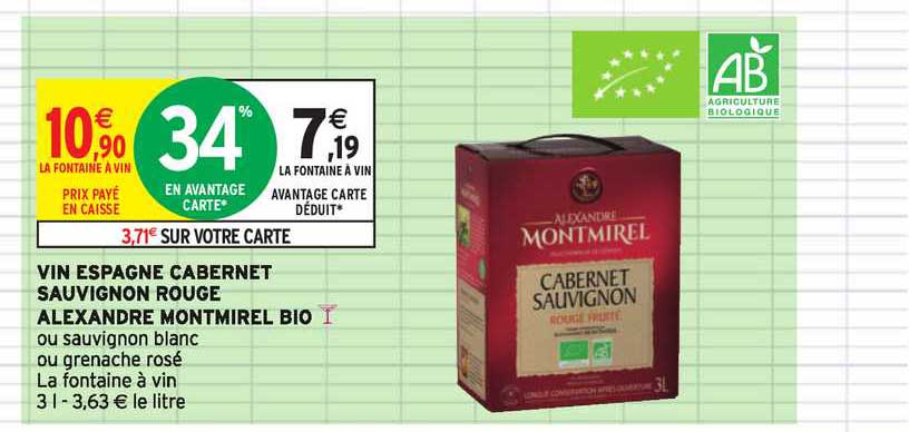 vin espagne cabernet sauvignon rouge alexandre montmirel bio