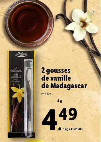 2 gousses de vanille de madagascar deluxe