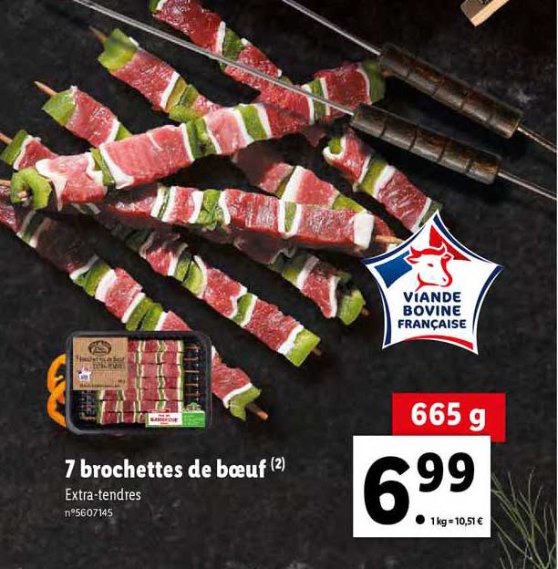 7 Brochettes De Bœuf