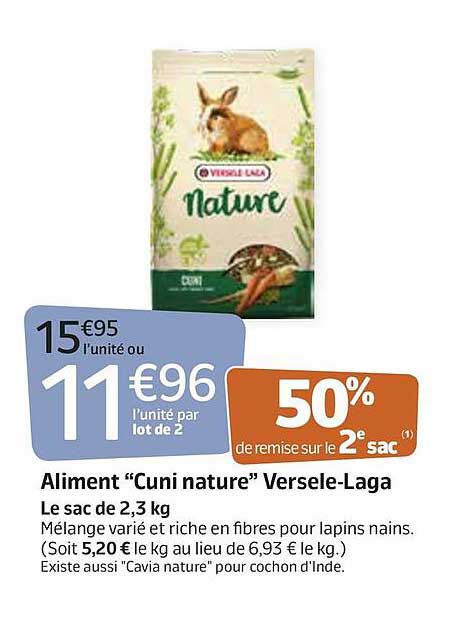 aliment "cuni nature" versele-laga