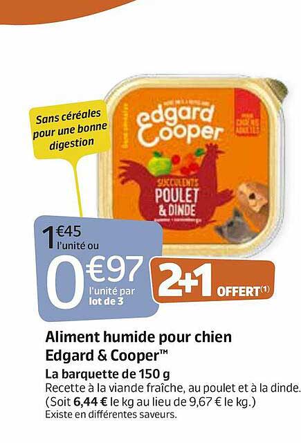 aliment humide pour chien edgard & cooper
