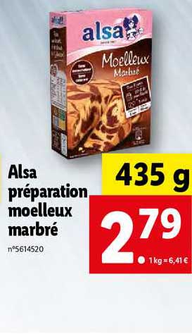 Alsa Préparation Moelleux Marbré