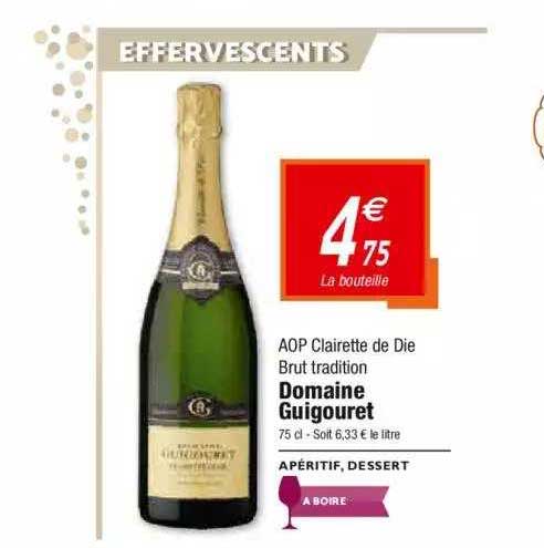 aoop clairette de die brut tradition domaine guigouret