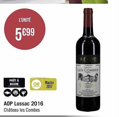 aoop lussac 2016 château les combes