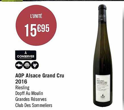 aop alsace grand cru 2016 riesling dopff au moulin grandes réserves club des sommeliers