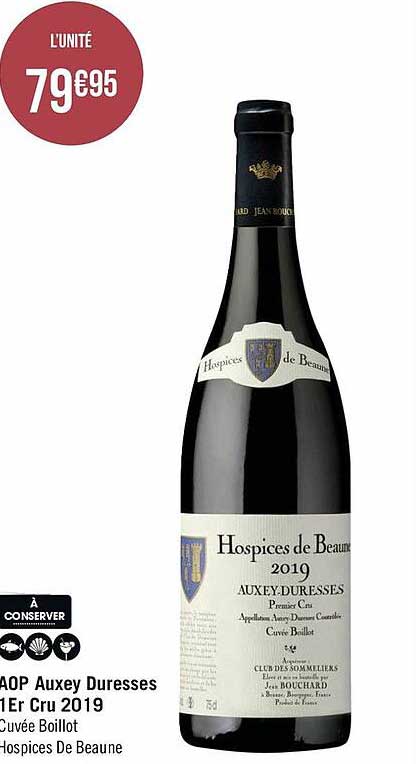 aop auxey duresses 1er cru 2019 cuvée boillot hospices de beaune