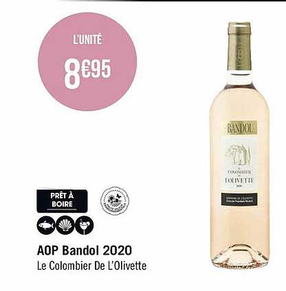 aop bandol 2020 le colombier de l'olivette