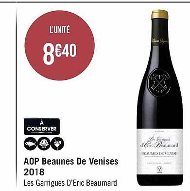 aop beaunes de venises 2018 les garrigues d'éric beaumard