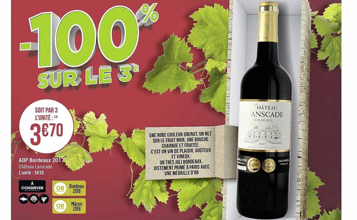 Aop Bordeaux 2017 Château Lanscade