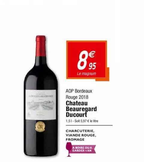 aop bordeaux rouge 2018 château beauregard ducourt