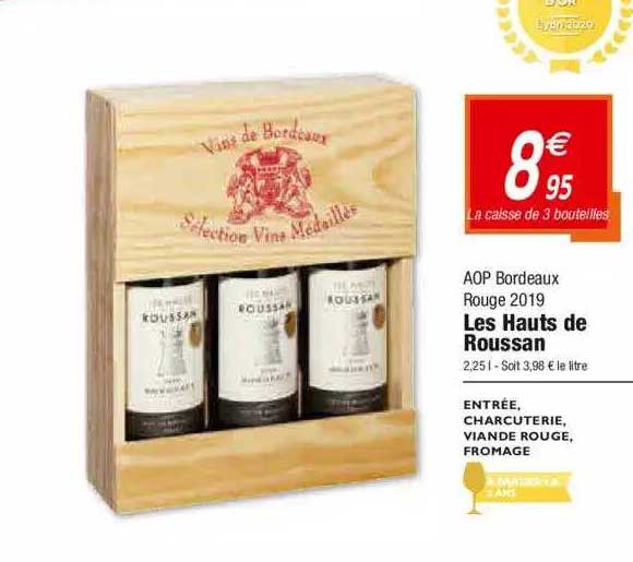 aop bordeaux rouge 2019 les hauts de roussan