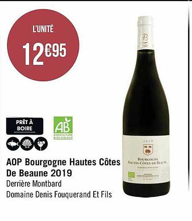 aop bourgogne hautes côtes de beaune 2019 derrière montbard domaine denis fouquerand et fils
